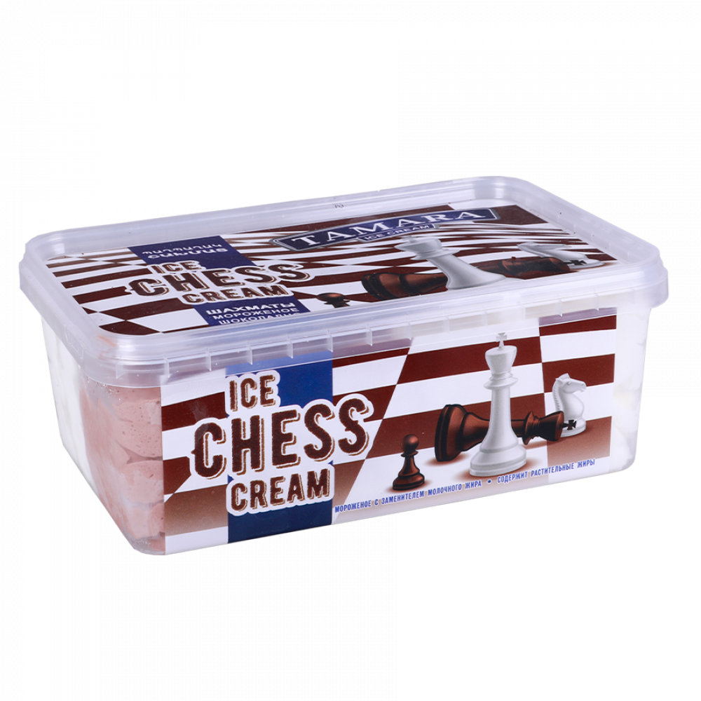 "Chess" ice cream vanilla and chocolate